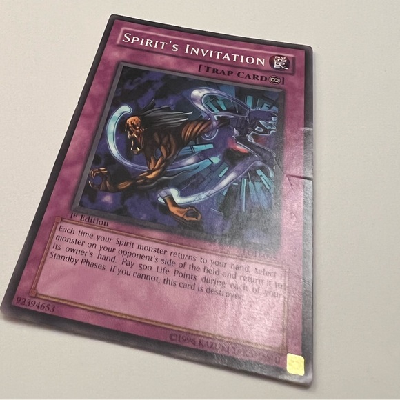 Yu-Gi-Oh 1st Edition Spirit’s Invitation Card - Picture 2 of 3